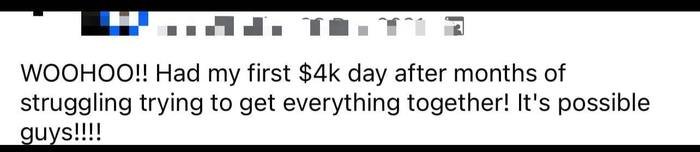 First $4k day